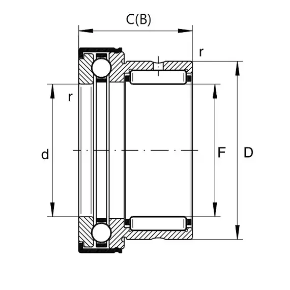 Підшипник NKX 45 Z-XL INA