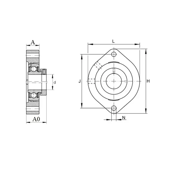 Корпус із підшипником GLCTE 35 INA