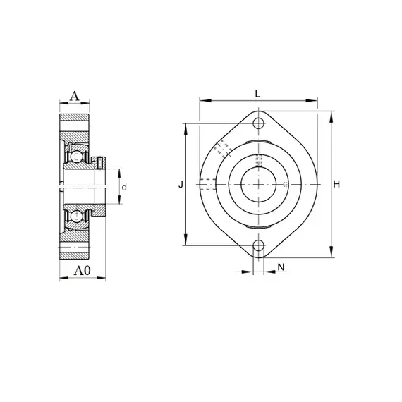 Корпус із підшипником GLCTE 35 INA