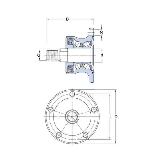 Корпус із підшипником BAA 0012 SKF