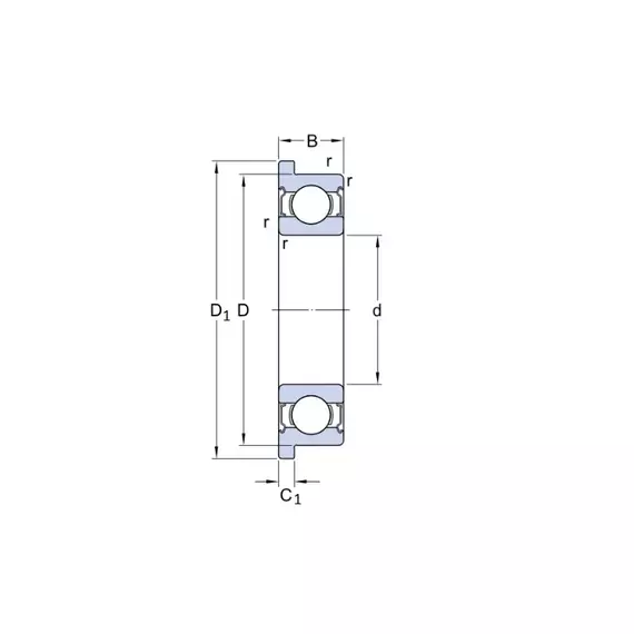 Подшипник W 63800 R-2Z SKF