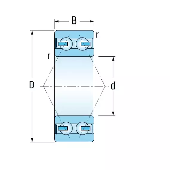 Подшипник 3056308 (3308-2RSR) KINEX