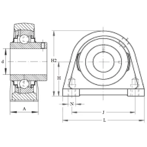 Корпус із підшипником SWG 30 U PTI
