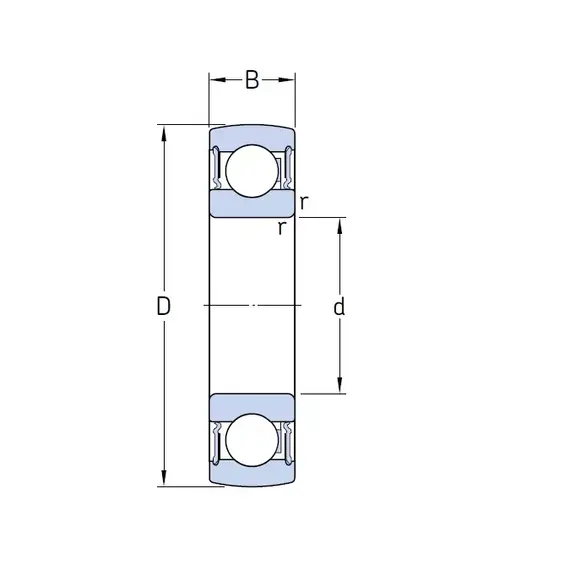 Підшипник 6206 2RS1/C2 SKF