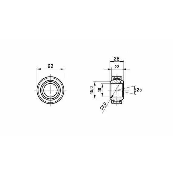 Підшипник GE 40 EC-2RS/ GE40ET-2RS GE40ET-2RS Fluro