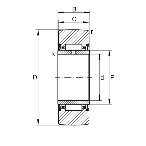 Подшипник NA 2208 2RS FAG