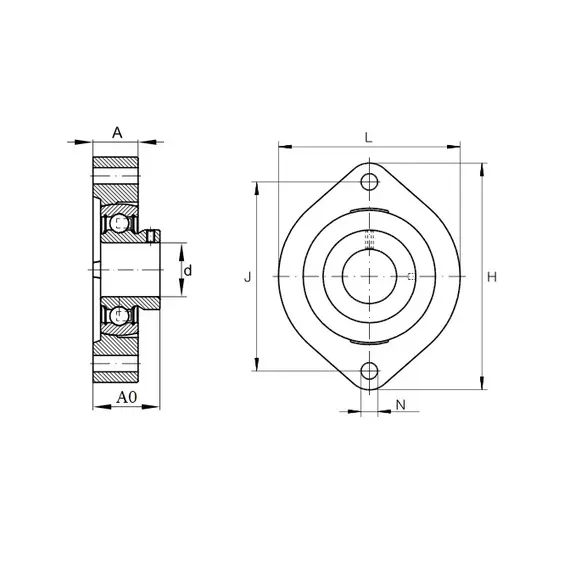 Корпус с подшипником FLCTEY 25 INA