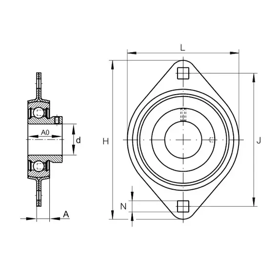 Корпус із підшипником RATY 40 INA