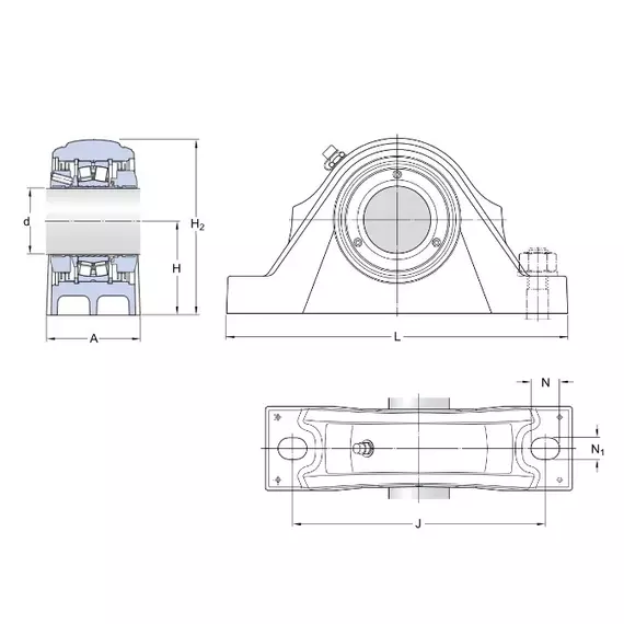 Корпус із підшипником SYNT 60 FTS SKF