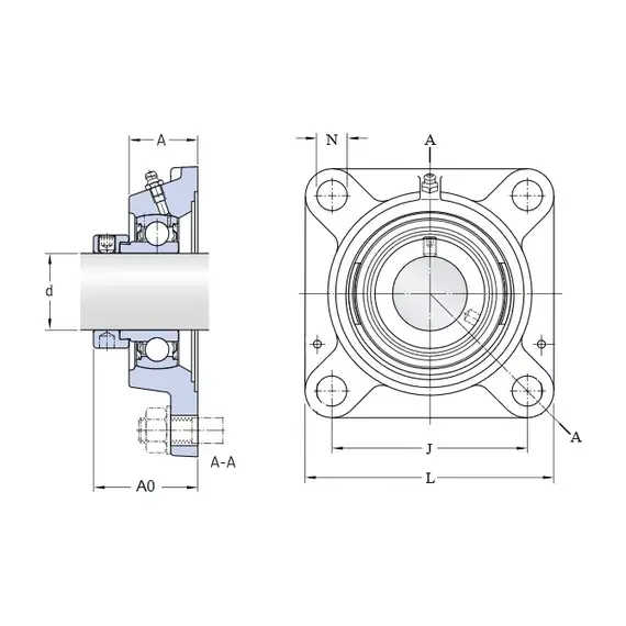 Корпус с подшипником FY 55 FM SKF
