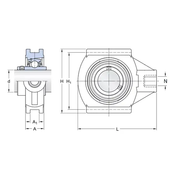 Корпус із підшипником TUWK 25 LTHR SKF