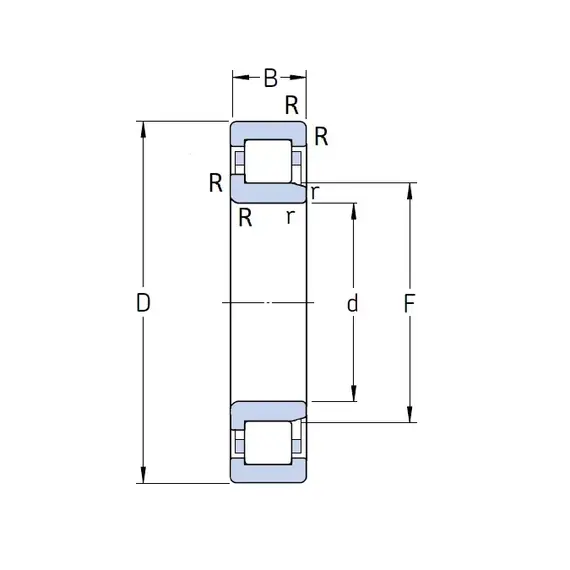 Підшипник NJ 308 ECP SKF