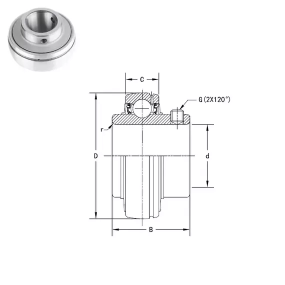 Подшипник UC 210-32 Timken