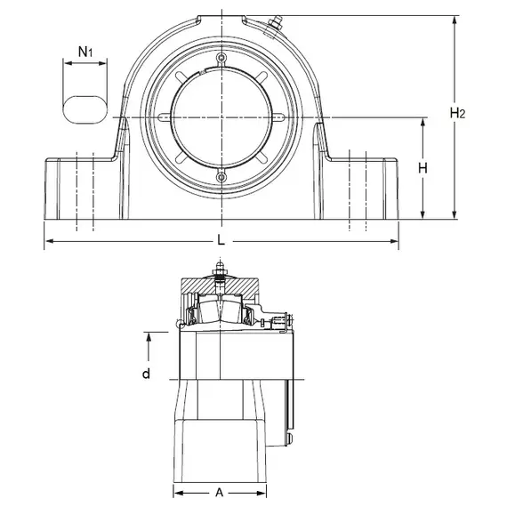 Корпус із підшипником 069423 P2B-IP-307R DODGE