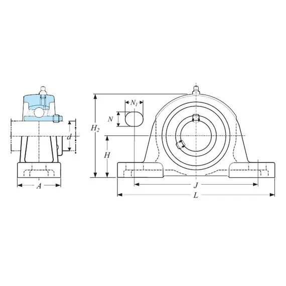 Корпус с подшипником UCP 204 CT