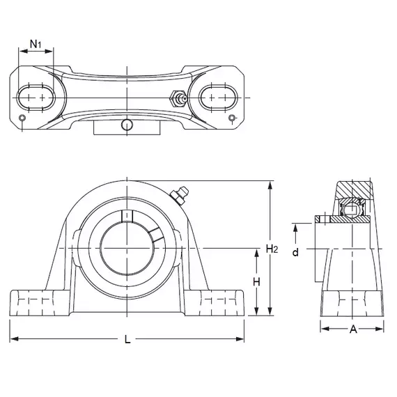 Підшипник 125855 P2B-SC-35M DODGE