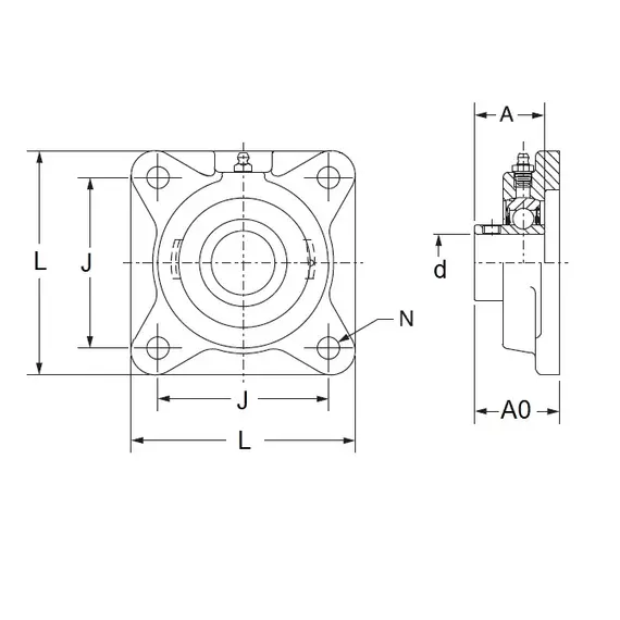 Корпус із підшипником 125888 F4B-SC-30M DODGE