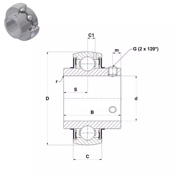 Підшипник SUC 206 SNR