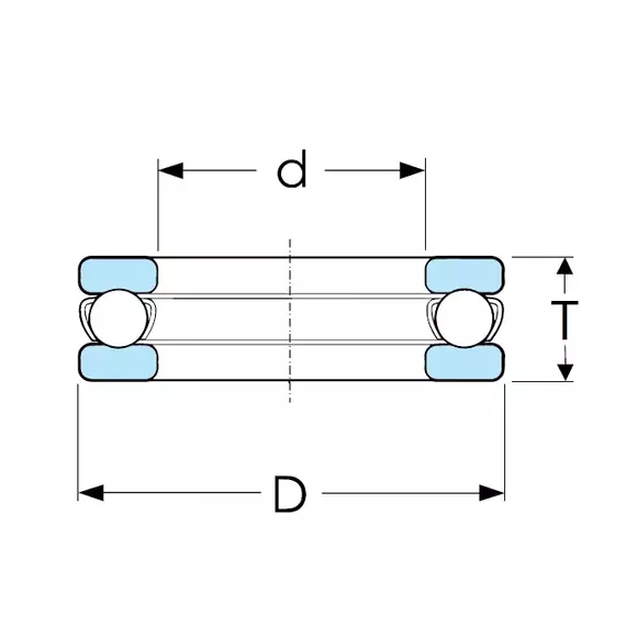 Подшипник 8217 (51217) NTE