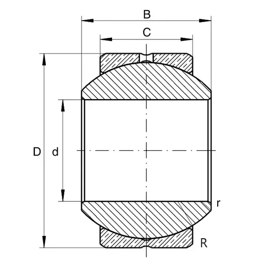 Підшипник GE 18 PB INA