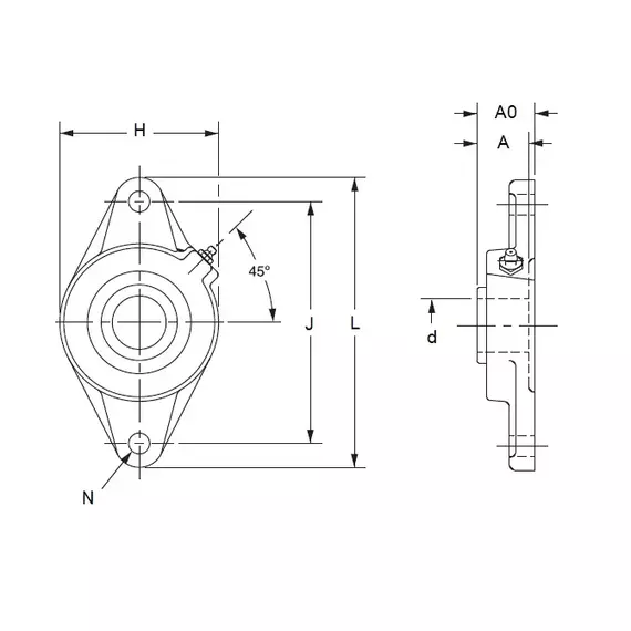 Підшипник 124280 (F2B-SC-113) DODGE