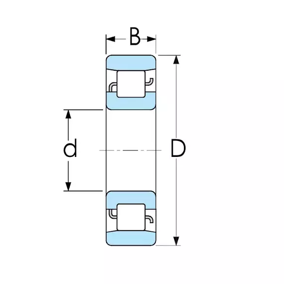 Подшипник 2322 (N322) NTE