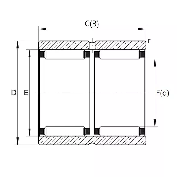 Подшипник RNAO 40x50x34 FAG