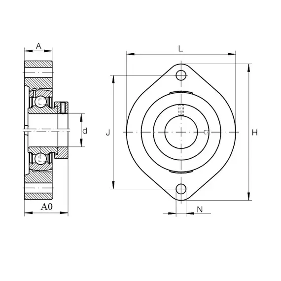 Корпус із підшипником FLCTE 35 INA