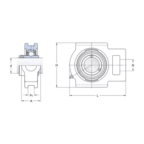 Корпус із підшипником TU 45 TF SKF