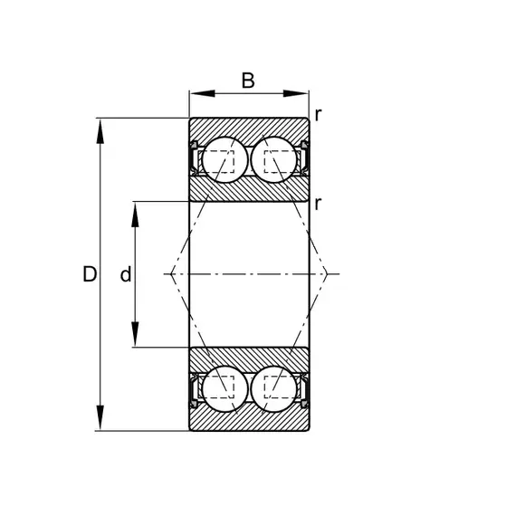 Підшипник 3006 B-2RSRTNG NSK