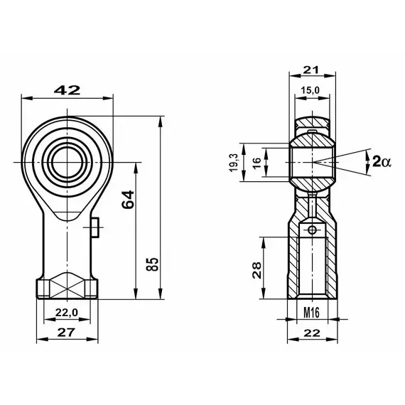 Підшипник GIS 16 2RS Fluro
