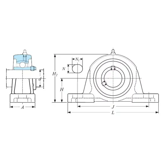 Корпус із підшипником UCP 210 CT