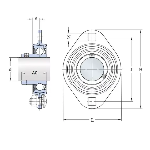 Корпус із підшипником PFT 35 RM SKF