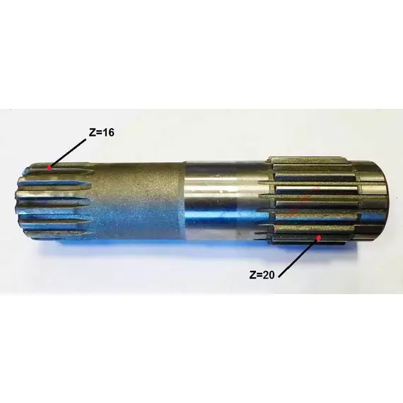 Вал МТЗ приводу ВОМ Z = 16/20 (Оригінал МЗШ) 50-1601023