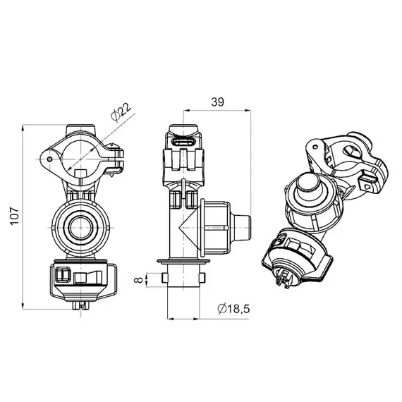 Форсунка ОП d=40 (хомут), фотография 2