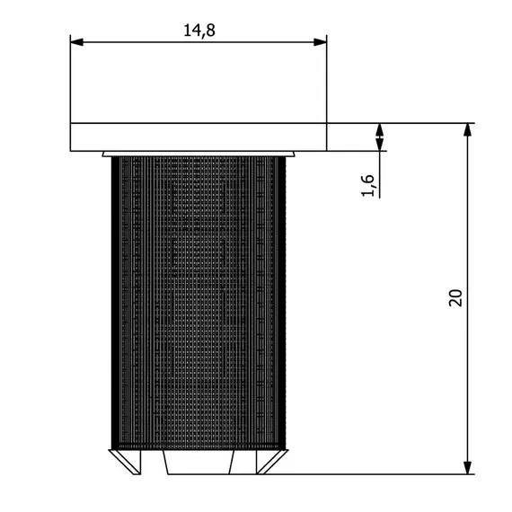 Фільтр ОП форсунки 0-102/08 mesh 100, фотография 2
