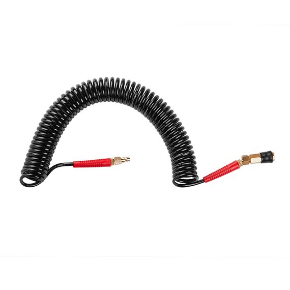 Шланг BLACK M-Flex 5.5х8мм 10м спиральный полиуретановый с поворотным шарниром латунными быстроразъемными соединениями STORM