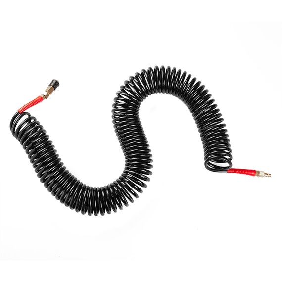 Шланг BLACK M-Flex 6.5х10мм 20м спиральный полиуретановый с поворотным шарниром латунными быстроразъемными соединениями STORM