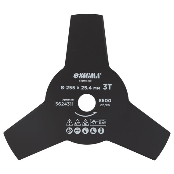 Ніж для тримера Ø255×25.4мм 3Т SIGMA (5624311)