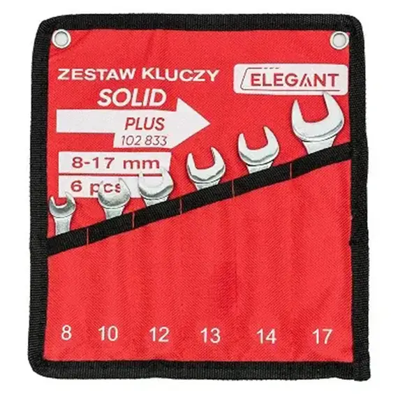 Набір ключів Elegant ріжково-накидні 8 мм/10 мм/12 мм/13 мм/14 мм/17 мм, 6 шт. (EL 102 833)