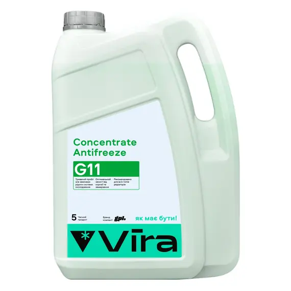 Жидкость охлаждающая VIRA Concentrate Antifreeze G11 зеленая концентрат 5 л (VI3002)