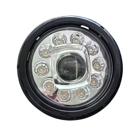 Фара кругла 12-24V LED з ободом 5в1 (Ближній, Дальній, ДХВ, Габарит, Поворотник) КАМАЗ, УАЗ, ГАЗ та ін. (в-во S.I.L.A. AC)