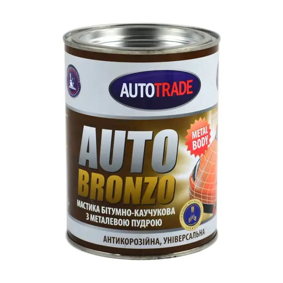 Мастика битумно-каучуковая для защиты от коррозии и гидроизоляция Autotrade бронза 2,5 кг