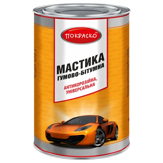 Мастика резиново-битумная универсальная антикоррозийная Покраско 4,3 кг