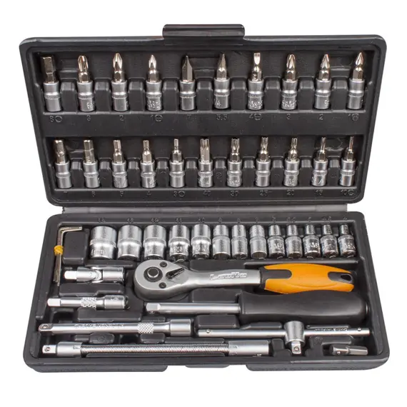 Набір голівок та біт Lavita 1/4" 46 шт. пластиковий бокс (LA 500046)