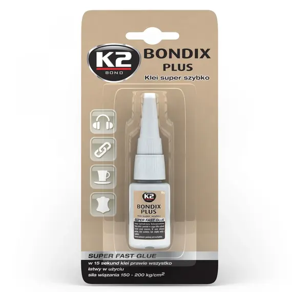 Суперклей универсальный K2 Bondix Plus прозрачный 10 г (B101) Суперклей универсальный K2 Bondix Plus прозрачный 10 г (B101)