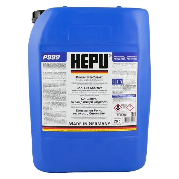 Жидкость охлаждающая HEPU Антифриз -38 °C G11 синяя концентрат 20 л (P999-020)