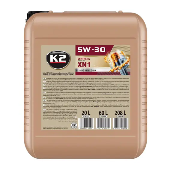 Олива моторна K2 Synthetic SN XN1 5W-30 20 л (O14920E)