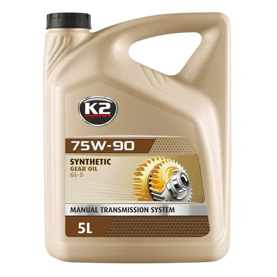 Масло трансмиссионное K2 Synthetic Gear Oil GL-5 75W-90 5 л (O5565E)