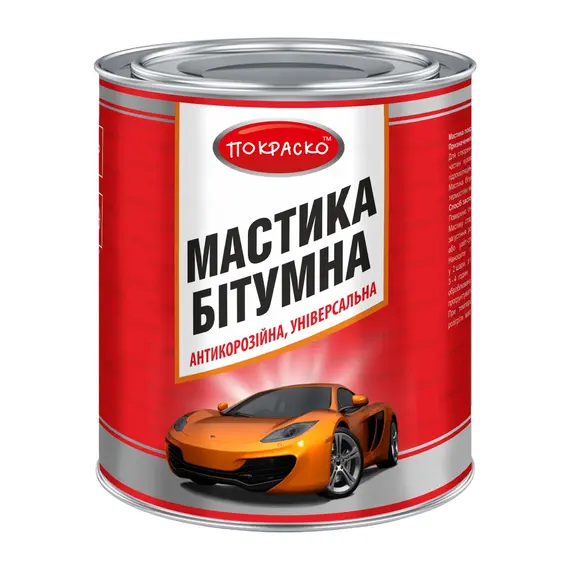 Мастика битумная универсальная антикоррозийная Покраско 2,4 кг